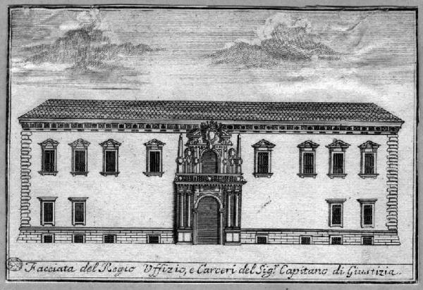 Palazzo del Capitano in una immagine d'epoca