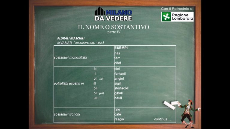 Corso online dialetto milanese lezione 53