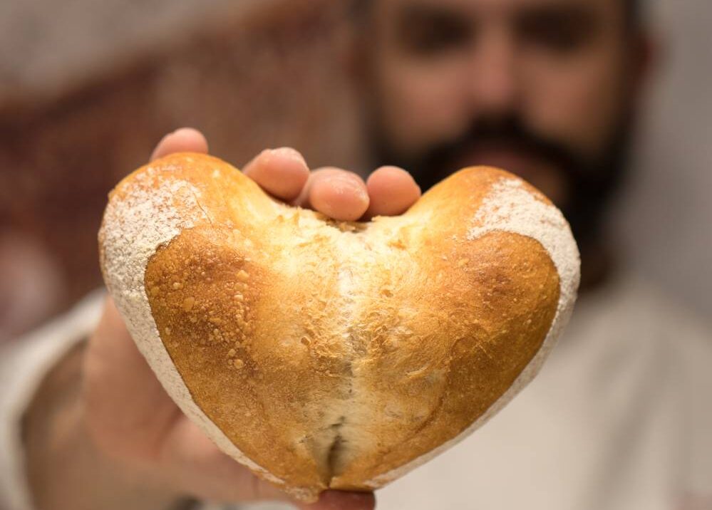 Pane a forma di cuore per San Valentino 