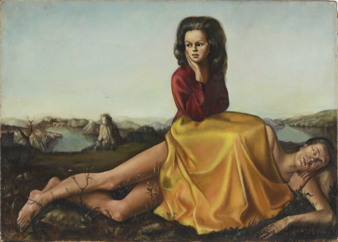 Mostra Io sono Leonor Fini - Opera Femme assise Sur un homme nu scaled