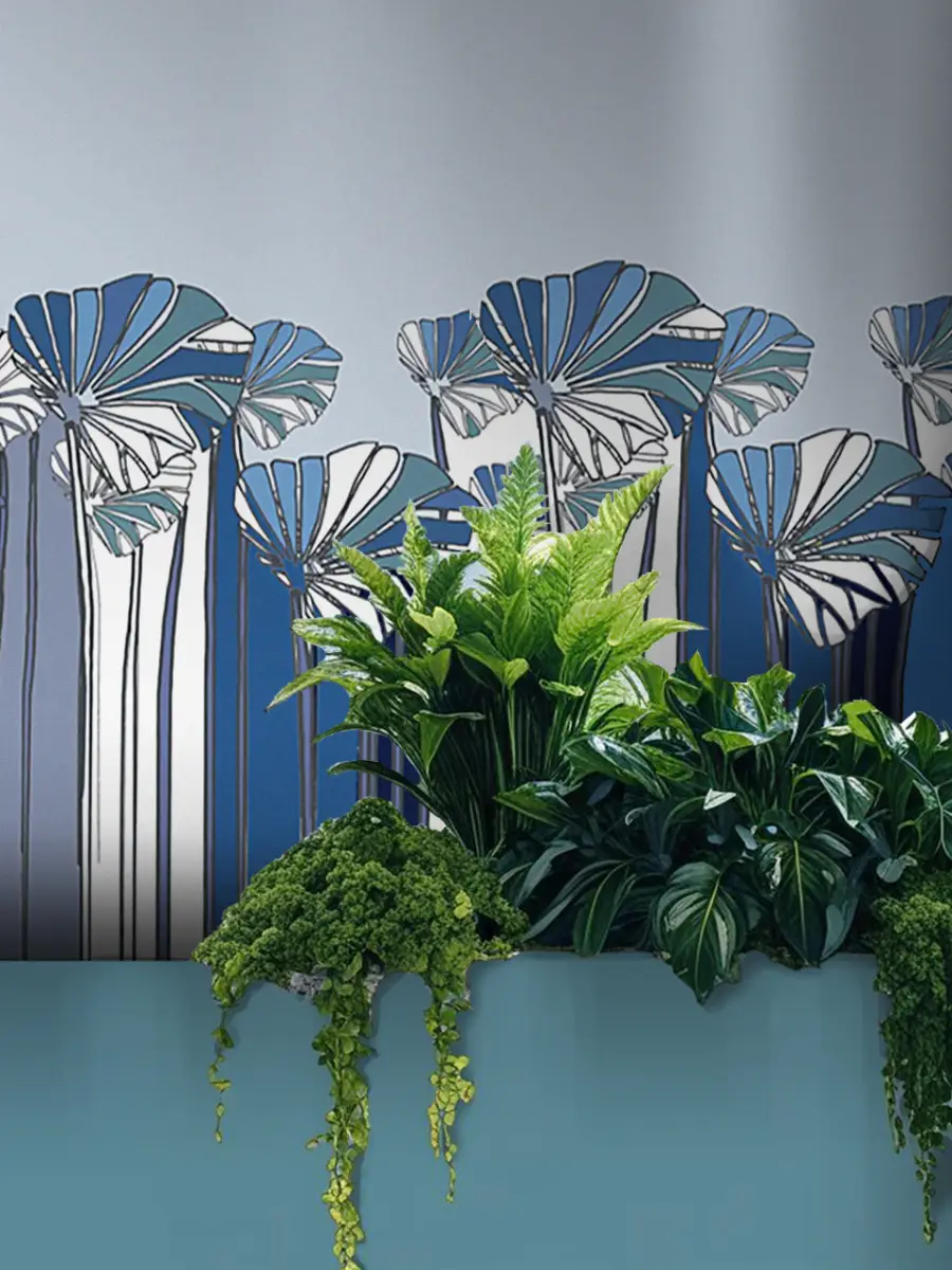 Metropolitan Jungle - “Fusione di Design, natura e Herbae Tintoriae" Installazione interno