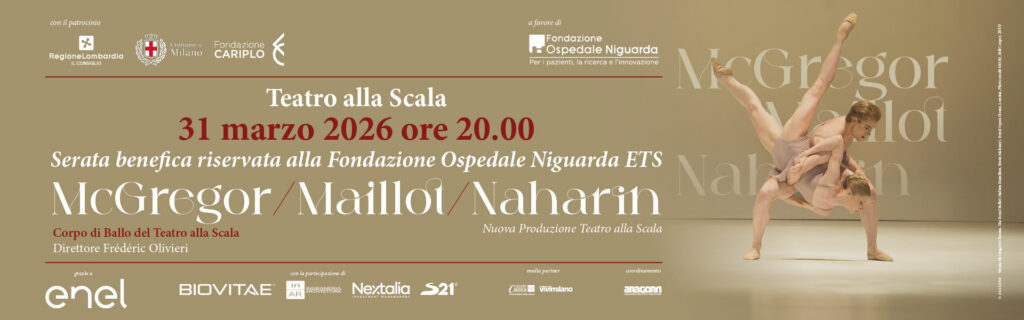 Balletto benefico al Teatro alla Scala per la Fondazione Ospedale Niguarda ETS