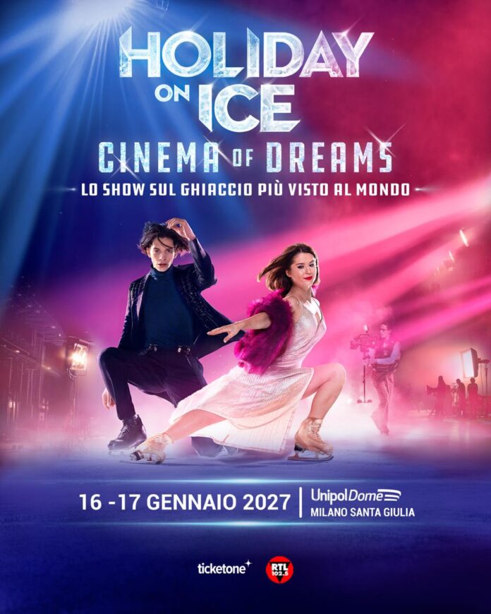 Pattinatori di Holiday on Ice nello spettacolo Cinema of Dreams a Milano
