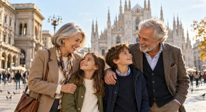 Nonni e nipoti insieme a Milano in occasione della Festa dei nonni